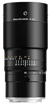 Compatible avec Sony E, Fujifilm X, Nikon Z et Canon RF Mount 100 mm F2.8 2X Macro téléobjectif MF Plein Format(Fuji XF)