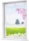 BAILEY JO 1er-Pack Ösenrollo mit U-Haken Floral Raffrollo Transparent Voile Vorhang (BxH 100x140cm, Blumen)