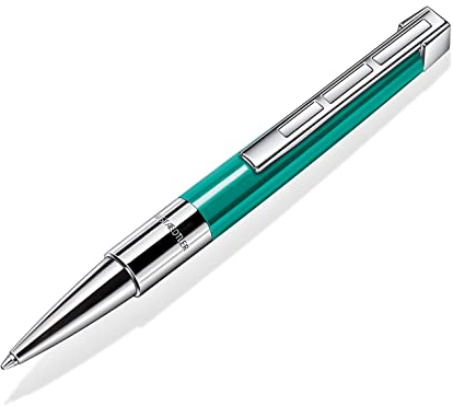 STAEDTLER Initium Resina Drehkugelschreiber, türkises Edelharz, B, schwarz, Made in Germany, mit edler Geschenkverpackung, 9PB3135B-9