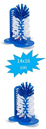 Conny Clever Glas Borsten Reiniger, 2 In 1 Pinsel-Up-Wasch Tasse Glas Bürste Mit Saugpad Tasse Aufrecht Bleibt In Spüle Borsten Peeling Küchen Flasche Reinigung Waschen, 2 Packung