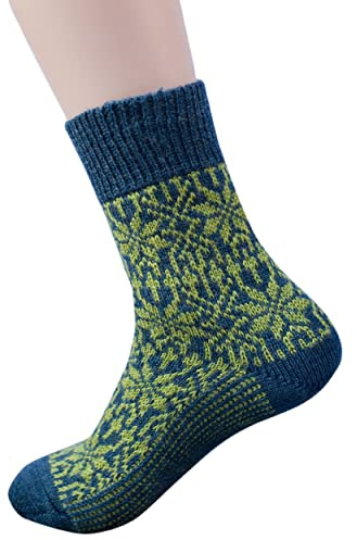 Hirsch Natur, Merino Socken Sternmuster, 100% Wolle (kbT)