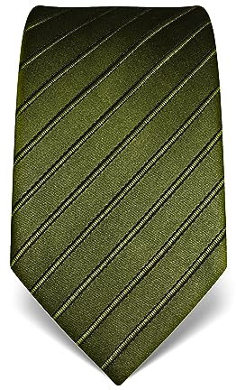 Vincenzo Boretti Herren Krawatte reine Seide Ton in Ton gestreift edel Männer-Design zum Hemd mit Anzug für Business Hochzeit 8 cm schmal/breit dunkelgrün