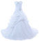 Vantexi Élégant Chérie Organza Robes de mariée Robe de Mariage Perlage Robe de Nuptiale Femmes Longue Blanc Taille 42