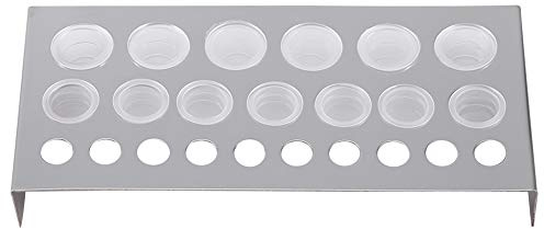 Tattoo Ink Cup Holder Mit 23 Mulden, Edelstahl Tattoo Ink Caps Holder Stand Pigment Cup Cap Behälterhalter Stand zum Halten von Kleinen/Mittleren/großen Cups Tattoo Supplies