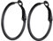 Suplight Ohrringe Schwarz Damen 30mm Creolen für Frauen Mädchen Edelstahl Geometrische Runde Kreis Ohrringe Minimalist Hoop Earrings Ohr Piercing Ohrschmuck Accessoire für Geburtstag