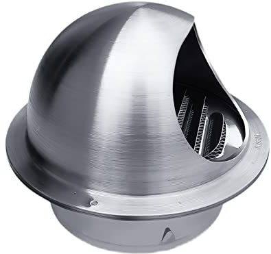 SHUDONGDEN Griglia di Ventilazione A Sfera,Presa d'Aria A Soffitto A Parete Addensata in Acciaio Inossidabile 304 (Cappa A Griglia di Ventilazione Rotonda in Acciaio Inossidabile),130mm/5.12in