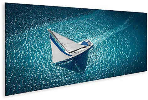 islandburner Bild auf Leinwand Regatta Segelschiff Yachten Mit Weißen Segeln Auf Offener See Luftaufnahme Bilder Wandbilder Poster