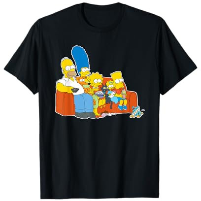 The Simpsons Homer Marge Maggie Bart Lisa Simpson - Sofá Camiseta
