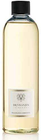 Dr. Vranjes - Ambra 500 ml Nachfüller + Doppelback weiße Stäbchen (3 Stück) - Luxus-Raumduft, Amber, Patchouli, Sandelholz (500 ml Refill)