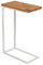 BestLoft.de Kleiner Beistelltisch Couch Schwarz Weiß Holz Laptoptisch C Form Sofatisch Side Table Tabletttisch Eiche Bed Table Nachttisch hoch Laptoptisch für Couch Kleiner Wohnzimmertisch (CWH-W)