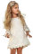 MIXIDON Vestito Bambina Elegante Fiori in Pizzo Nozze Festa Damigella d'Onore 2-3 Anni