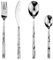 Eljjhah Stainless Steel Western Cutlery Set Texture style plastics handle 4 in 1 durable fashion Dinnerware Set flatware for family (Color : QS426 White)