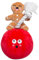 Pearhead Boule de Noël Destructible pour Chien - Peluche Rembourrée avec Couineur, Jouet à Tirer avec Corde, Thème Festif