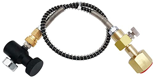 CENPEK Adapter 1500PSI Paintball SCBA Füllstation Ladeadapter mit 61 cm Mikrobohrungsschlauch Tauchzylinder Inflationsventil (W21.8-14)