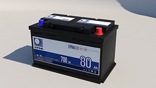 Bateria arranque coche 12v 80Ah EPHA800 +Derecha 700A equivalente a TA770