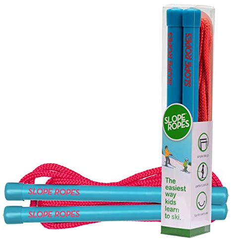 Slope Ropes Kinder-Ski-Trainer, um Kindern das sichere Abfahrtskifahren mit der richtigen Haltung beizubringen, einfaches Design, Spaß für Eltern und Kinder (Blau/Pink)