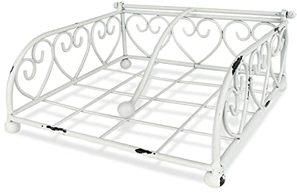 Nada Home Serviettenhalter aus Metall Wolken aus Stoff Shabby Chic Retro Vintage 5302