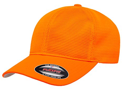 Flexfit Herren 360 Omnimesh Cap, neon-orange, XX-Large