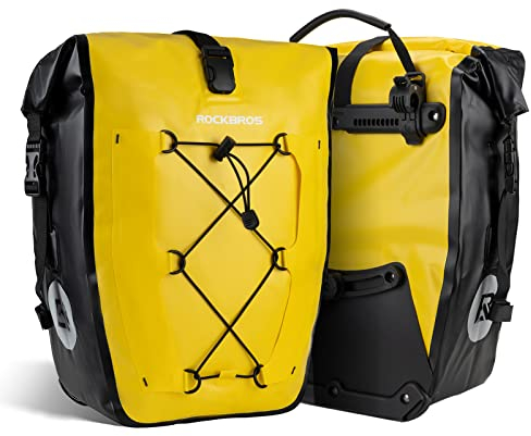 ROCKBROS Gepäckträgertasche Fahrradtasche für Gepäckträger 25L-32L 100% Wasserdicht Hinterradtaschen mit Tragegriff