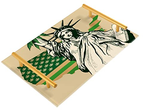 USA Karte Badezimmer Waschtisch Tablett für Arbeitsplatte dekorative Tabletts mit Griffen Acryl Serviertablett für Wohnzimmer Küche Kommode Tops Home Decor