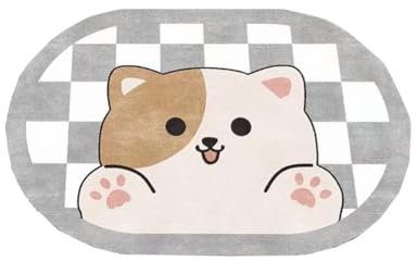 Tobil Badematte rutschfest saugfähig Badvorleger Badezimmerteppich Dog-018 50x80