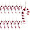 YIEUR 12 Stück Weihnachten Zuckerstangen Anhänger Kunststoff, 15cm Glitzer Zuckerstangen Ornamente Weihnachtsbaumschmuck Deko Anhänger Weihnachtsbaum Für Christbaum Baumschmuck(Rot-Weiß)