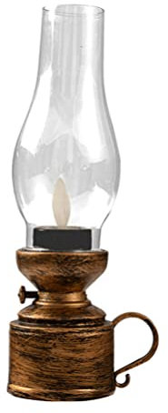 Holibanna Kerosene Lamp Battery Candles Party Tent Led Lamp Retro Decor Vintage Lamp Shades Tablescape Decor Flameless Led Lamp Lantern Antique