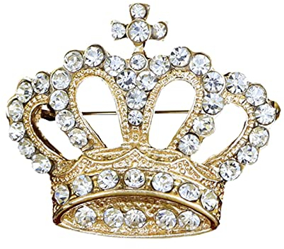 1 stücke Gold Silber Trendy Paar Krone Brosche Für Frauen Pin Broschen Schmuck Tragen Charme Geschenke Zubehör Kleidung A4y4