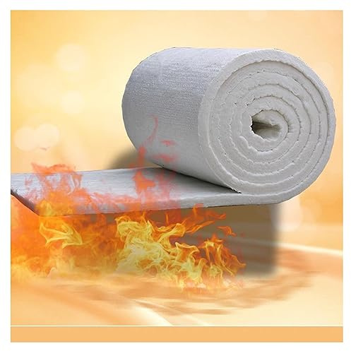 Couverture D'isolation Ignifuge, 20mm (Epaisseur), Haute Température 2300F, Couverture D'isolation En Fibre Céramique Pour Four, Lave-vaisselle, Fourneaux, Poêles, Forges, Cheminées ( Couleur : White