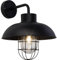 Lightbox Außen Wandlampe - 29 x 24 x 25 cm - schwarze Outdoor Wandleuchte mit Glas Abdeckung & Gitter - hängend - spritzwassergeschützt (IP44) - E27, max. 60 W - aus Metall/Glas in Schwarz