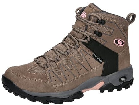 Brütting Femme Mont Pinos High Bottes de Trekking, Beige/Rose, 41 EU