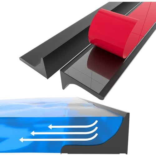 Barriera Doccia Ferma Acqua, Silicone Doccia per Barriera Stop Acqua Soglia, Arresto Doccia Autoadesivo, Striscia di Ritenzione Bagno, Pieghevole Guarnizioni Box Doccia Vasca (1.5M,Nero)