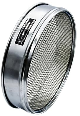 Lab Analysis Sieve Sampling Inspection Pharmacopeia Test Sieve 304 SS Woven Wire Mesh Chroming Frame R30cm Aperture 2-5 mm (Size : 10 mesh 2 mm)