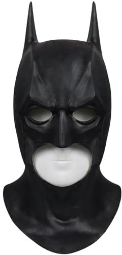 Applysu Bat Mask, Superhero Mask, Horror, Full Head, Latex, Costume Accessory