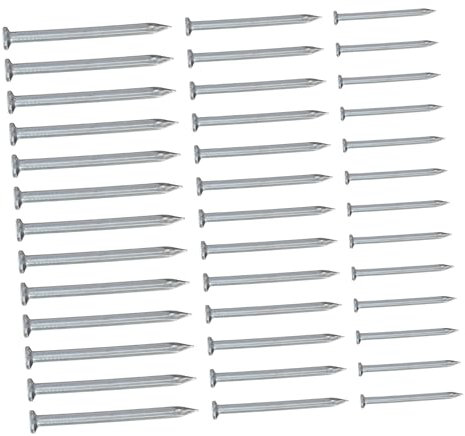 OUNONA 515pcs Galvanized Steel Wall Nails for Masonry and Concrete Fastening Corrosion-Resistant Flat Head Design
