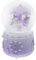 Ieron Boule à Neige carrousel Musical Licorne avec lumières Scintillantes, Musique et Base rotative, décoration de Boule d'eau en Verre de 80 mm (Violet)