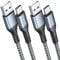 BLACKSYNCZE USB C Charger Cable, 2-Pack 2M Type C Charger Fast Charging Nylon Braided USB C Cable for iPhone 15 Pro Max, Samsung Galaxy S24 S23 S22 S21 S20 fe A54, Huawei P50 P40, Google Pixel