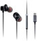 Panasonic RP-TCM225DEK USB-C-Ohrhörer, In-Ear-Ohrhörer, kabelgebundene Kopfhörer mit integriertem Mikrofon & Bedienung, kraftvoller Bass, anpassbare Passform, 1,2 m Kabel, Schwarz