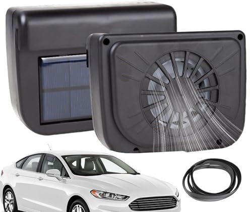 Veeteah Car Window Fan Solar Powered | Versatile Car Window Vent Fan Car Cooling Fan,Portable Car Ventilation Fan Solar Powered Vent Fan for Car Window