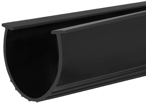 sourcing map 20 Feet Garage Door Seal Bottom Weather Seal, U Shape Rubber Weather Stripping for Weatherproofing, Buffering, Seal Replacement Overhead Door, Black