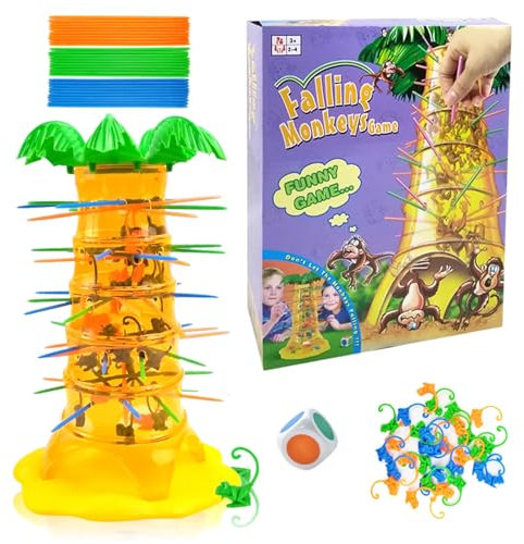 JWTRSVTY Affenalarm Kinder Spiele, SOS Affenalarm Spiel, Affenalarm Familien Brettspiele, Affenalarm Familien Spiele für 2-4 Spieler, für Kinder Und Erwachsene, Brettspiele Montessori Spiel