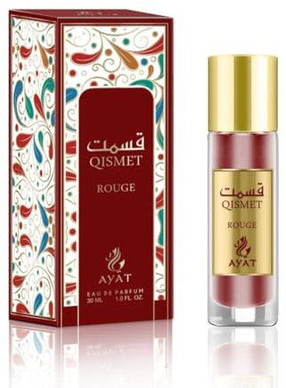 Ayat Perfumes Eau de Parfum Musk, 30 ml, Eau de Parfum, orientalische Arab – originelle Geschenkidee für Damen und Herren – Miniatur-Düfte, hergestellt und entworfen in Dubai (Qismet Rouge)