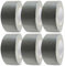 G4GOODS® 6 Rolls of Silver Duct Tape 50mm x 50m - Heavy Duty Gaffer Tape Waterproof Anti-Tear Strong Adhesive Gaffa Tape for Sealing Repairing Packing Moving Gaffer's Tape for Home Office Use
