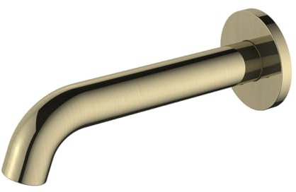 Regn Wandarmatur Auslauf 15 cm Minimalistisches Design 1/2 Zoll Anschluss für Bad und Dusche hochwertige Qualität (Gold)