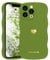 LAPOPNUT for iPhone 13 Pro Case,Cute Curly Wave Frame Love Heart Phone Case for Girls Women,Soft Silicone TPU Bumper Shockproof Camera Protective Cover for iPhone 13 Pro 6.1 inch,Light Green