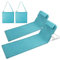 BLIENKREBY Lot de 2 Tapis de Plage, Bain de Soleil, Chaise Longue, Transat de Plage, avec Appui-tête - Bandoulières - Dossier Réglable 5 Positions, pour Camping, Jardin, Piscine, 160 x 52 cm, Bleu Lac