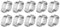 Uadme Collier de Serrage à Deux Oreilles, 10 Pcs Colliers de Serrage Tuyau, Collier de Serrage Zingué en Acier Inoxydable, Serre-Joints à Tuyaux, pour Tube de Tuyau d'Essence (17-20MM)