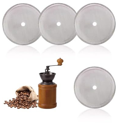 4 Pack Stainless Steel Replacement Cafetiere Filter Mesh Screen, Mesh Coffee Press Filters, Replacement Stainless Steel Reusable, for 8 Cup/ 34 Oz/ 1000 ml Coffee and Tea Makers (4inch)