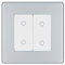 BG Nexus Screwless Polished Chrome Double Secondary Touch Dimmer Switch White Insert