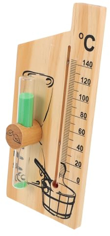 FUNOMOCYA Minuteur de Sauna avec Sablier Transparent Décoration Murale et Chronomètre pour Sauna Salle de Bain et Yoga
